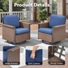 Belord Outdoor Swivel Rocker Patio Chairs, All Weather Patio Swivel Rocking Glider Chairs Set of 2, 2 Piece Patio Furniture Sets for Porch - 3 of 4