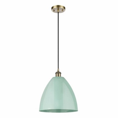 Plymouth Dome - 1 Light Cord Hung Mini Pendant In Industrial Style-14.75 Inches Tall and 12 Inches Wide