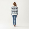 Anna-Kaci Women's Nordic Snowflake Knit Sweater with Ribbed Trim and Crew Neck - 4 of 4