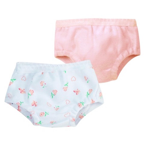 Sophia's - 18 Doll - Set Of 2 Pair Lace Panties - Pink/white : Target