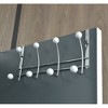 Evideco French Home Goods Versatile Over-the-Door Metal Rack with Ceramic Hooks - 2 of 4
