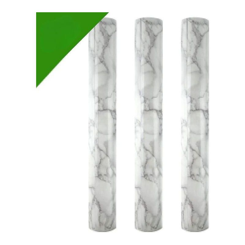 Craftopia Adhesive Craft Vinyl Roll, Pack of 3, White and Gray Marble Color, 3 of 4