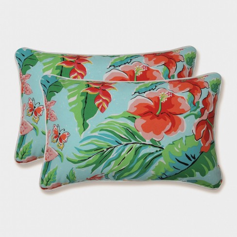 Oasis Green Lumbar Pillow