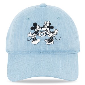 Collections Etc Mickey & Minnie Charming Adjustable Baseball Hat - 1 of 4
