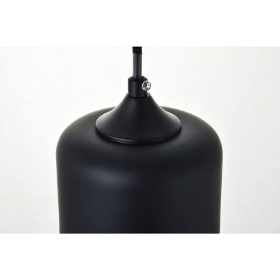 Ashwell Black and Clear Glass Pendant Light