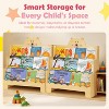 3-Tier Wooden Montessori Kids Bookshelf, Scalloped Book Shelf for Kids Rooms, Bear Toddler Bookcase with Handles for Classroom, Playroom, Nursery - 4 of 4