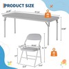 5 Piece Boys Girls Folding Table and Chairs Set, Activity Table and Chairs Set - 2 of 4