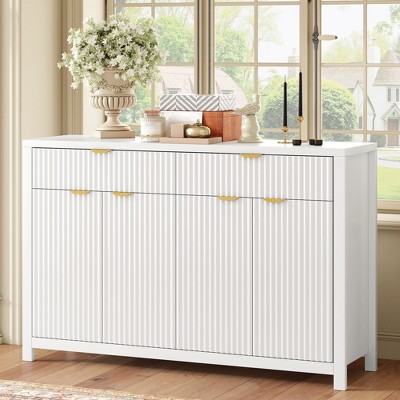 55" Buffet Sideboard Cabinet, Coffee Bar Storage Cabinet with 2 Drawers, Media Console Table, Kitchen Pantry Cabinet for Living Room Entryway