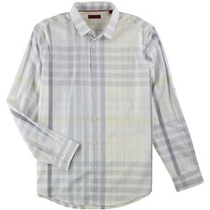 Alfani Mens Slim-Fit Plaid Button Up Shirt - 1 of 1