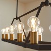 Quorum Lighting Paxton 10 - Light Chandelier in  Noir/Aged Brass - 3 of 3
