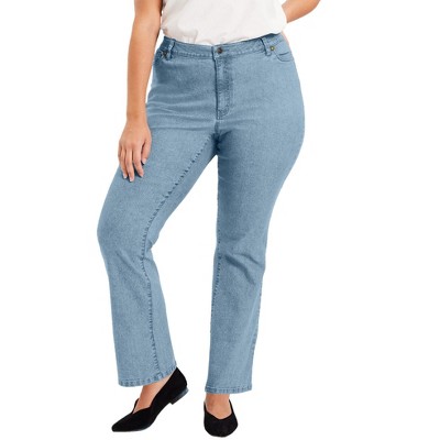 June + Vie By Roaman's Women's Plus Size Curvie Fit Bootcut Jeans - 24 ...