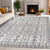 Modern Diamond Border Washable Indoor Area Rug by Blue Nile Mills - 2 of 4