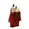 Peanuts 26IN PEANUTS 3D LED PRE LIT YARD ART SNOOPY ON DOG HOUSE WITH STAR, Red - 3 of 4