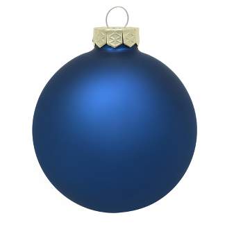 Northlight Matte Finish Christmas Ball Ornaments - 2.75" (70mm) - Midnight Blue - 12ct