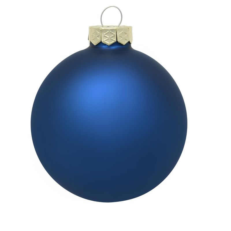 Northlight Matte Finish Christmas Ball Ornaments - 2.75" (70mm) - Midnight Blue - 12ct, 1 of 4