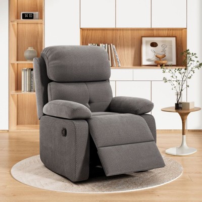 FURNIinspire Sofas Small Recliner Sofas for Living Room Chair for Adults, Living Room Recliner Adjustable Sofas for Home, Gray,34.2"*32.2"*39.3"