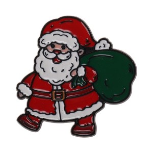 Unique Bargains Christmas Brooches Series Alloy Dripping Wax Red 1.02"x1.14" 1 Pc - 1 of 4