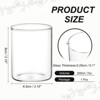Unique Bargains Glass Bouquet Floating Candle Decorative Cylinder Vase Clear - 2 of 4