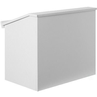 White Foldable Tabletop Portable Lectern for Office and Home