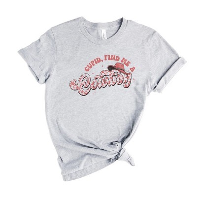 Simply Sage Market Women's Cupid Find Me A Cowboy Short Sleeve Graphic Tee