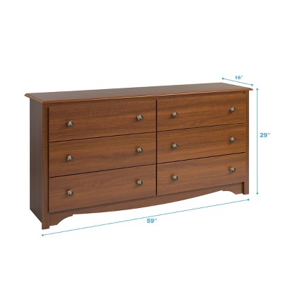 Cherry Monterey 68" Double Dresser with Scalloped Apron