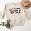 Simply Sage Market Women's Graphic Sweatshirt My Heart Is One The Field Leopard - 3 of 3