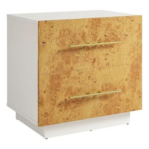 Modway ABEL 2 Drawer Nightstand in White Bleached Burl - 1 of 4