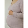 Pinkblush Lavender V-Neck Long Sleeve Fitted Maternity Maxi Dress - 3 of 4