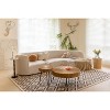 JIONJOY Farmhouse Nesting Coffee Table Set - 2-Piece Round Tables with Stump Pattern - 4 of 4