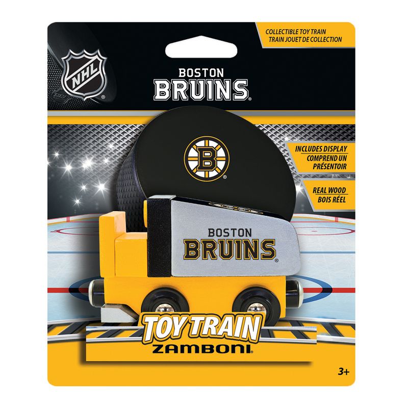 MasterPieces Officially Licensed NHL Boston Bruins Wooden Toy Train Engine For Kids, 3 of 6