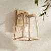 John Timberland Arrington 13" High Farmhouse Rustic Outdoor Wall Light Fixture Mount Porch House Edison Bulb Soft Gold Finish Metal Clear Glass Shade - 2 of 4