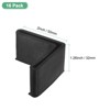 Unique Bargains Anti Slip Rubber Furniture L-Shape Angle Iron Caps Black 16 Pcs - 3 of 4