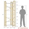 Corner Bookshelf 72"/86" l Shaped Bookcase, Corner Bookshelves Industrial Bookcase 5/7 Tier l-Shape Bookshelf, Large Bookcases with Beaded Design - 2 of 4