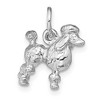 Black Bow Jewelry 14k White Gold 3D Textured Poodle Charm or Pendant - 3 of 4