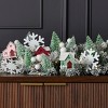 Christmas Snowy Cottage 60in Mantel Swag Pre-Lit with 70 LED Fairy Lights B/O - 2 of 4