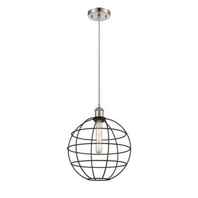 Lake Placid - 1 Light Cord Hung Pendant In Industrial Style-14.5 Inches Tall and 12 Inches Wide