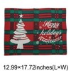 Unique Bargains Christmas Place Mats Linen Red Green White 13"x17.7" 2Pcs - 3 of 4