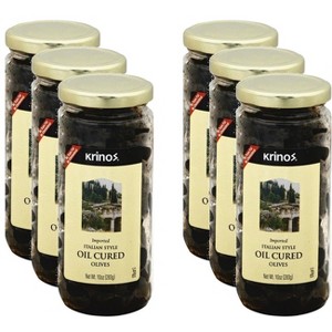 Krinos Oil Cured Olives - Case of 6 - 10 oz - 1 of 2