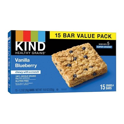 KIND Healthy Grains Bars Vanilla Blueberry - 18oz/15ct