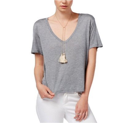 Rachel Roy Womens V-Neck Basic T-Shirt