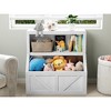 Kids Bookshelf, Wooden Toy Storage Organizer with Cubby, Toddler Bookcases Fit for Playroom, Children's Room - 3 of 4