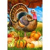 Turkey And Pumpkins Fall House Flag Thanksgiving Farm Autumn 28" x 40" Briarwood Lane - 3 of 4