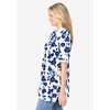 Woman Within Women's Plus Size Elbow-Sleeve Polo Tunic - 4 of 4