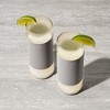HOST Highball Glass FREEZE Drinking Cups Frozen Glasses Set, Insulated Tumblers, Iced Coffee Cup Glass Tumbler 12oz Gray Cocktail Glasses Set of 2 - 2 of 4