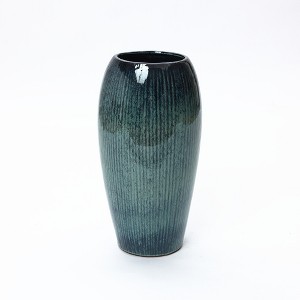 LuxenHome 23" Tall Ceramic Planter, Large Plant Pots with Drainage Hole,  Blue : Target