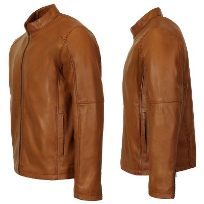 GIOBERTI Men's Sheepskin Classic Style Leather Jacket, Hazelnut, XL — фото 5