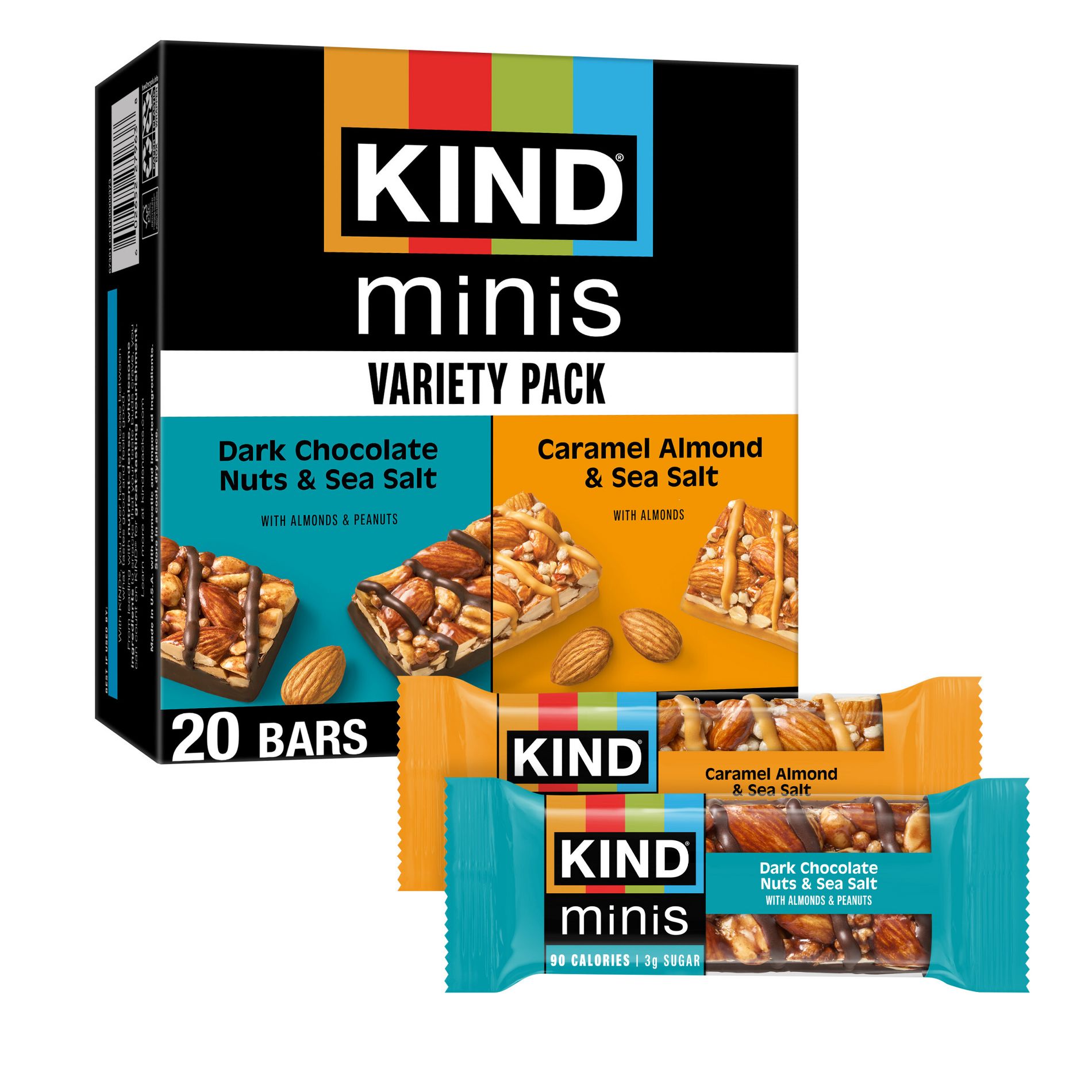 KIND Minis Dark Chocolate & Caramel Almond - 14oz/20ct
