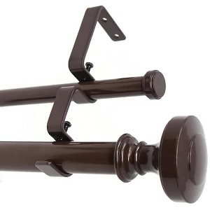 Urbanest Semplice Manhattan 1-inch 5-8 inch Double Drapery Curtain Window Rod Set - 1 of 4