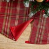 Shimmering Plaid Round Holiday Tree Skirt, 48" - Red/Green - Elrene Home Fashions - 2 of 4