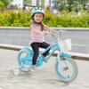 Infans 14" Kid's Bike w/Removable Training Wheels & Basket for 3-5 Years Old Blue - 4 of 4